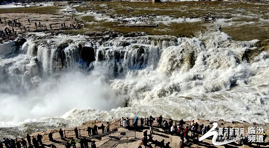 黃河壺口瀑布迎來冬季旅遊熱