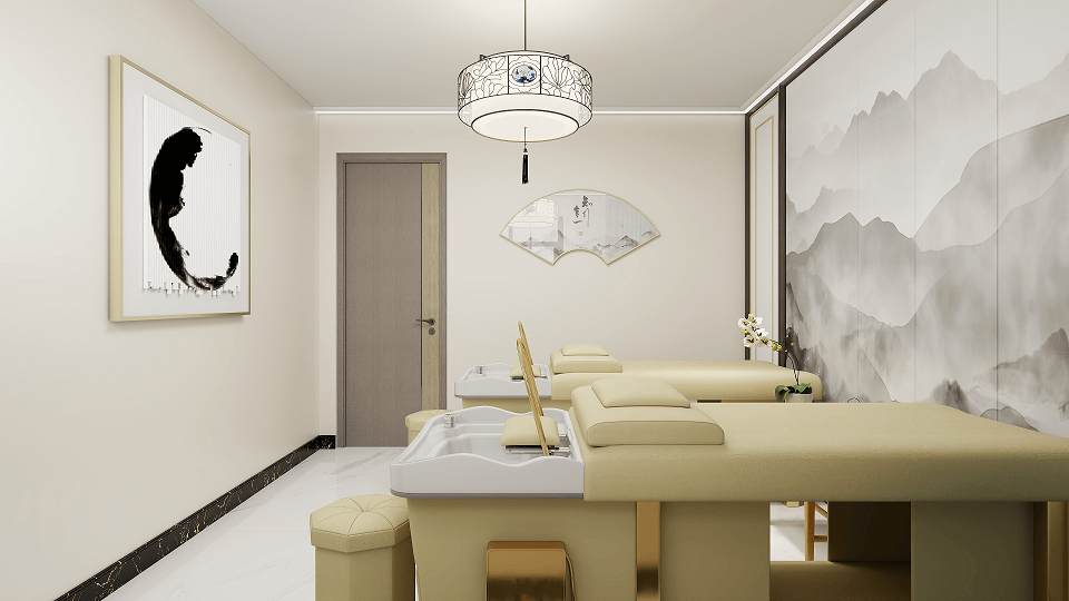 陝西養生館裝修設計，陝西美容店裝修施工，推拿館裝修施工