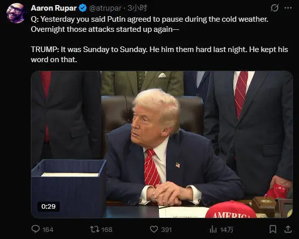 澤連斯基譴責俄方襲擊，特朗普卻回：普京信守承諾，停火一週期限已過