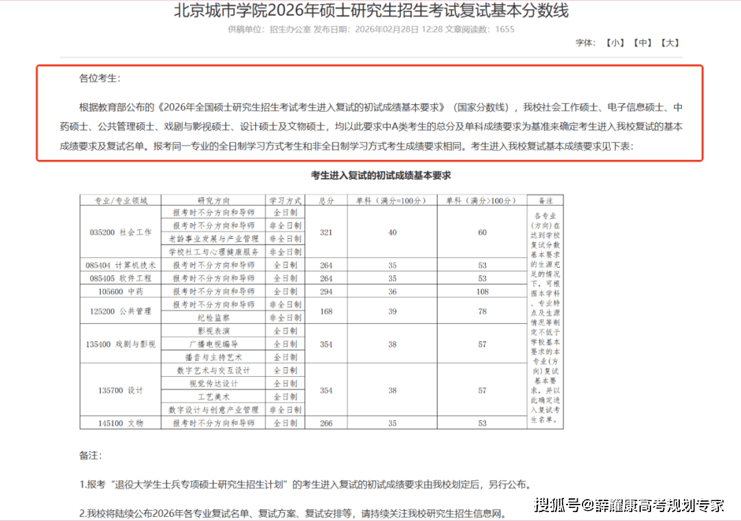 2026考研已有學校出院線了！