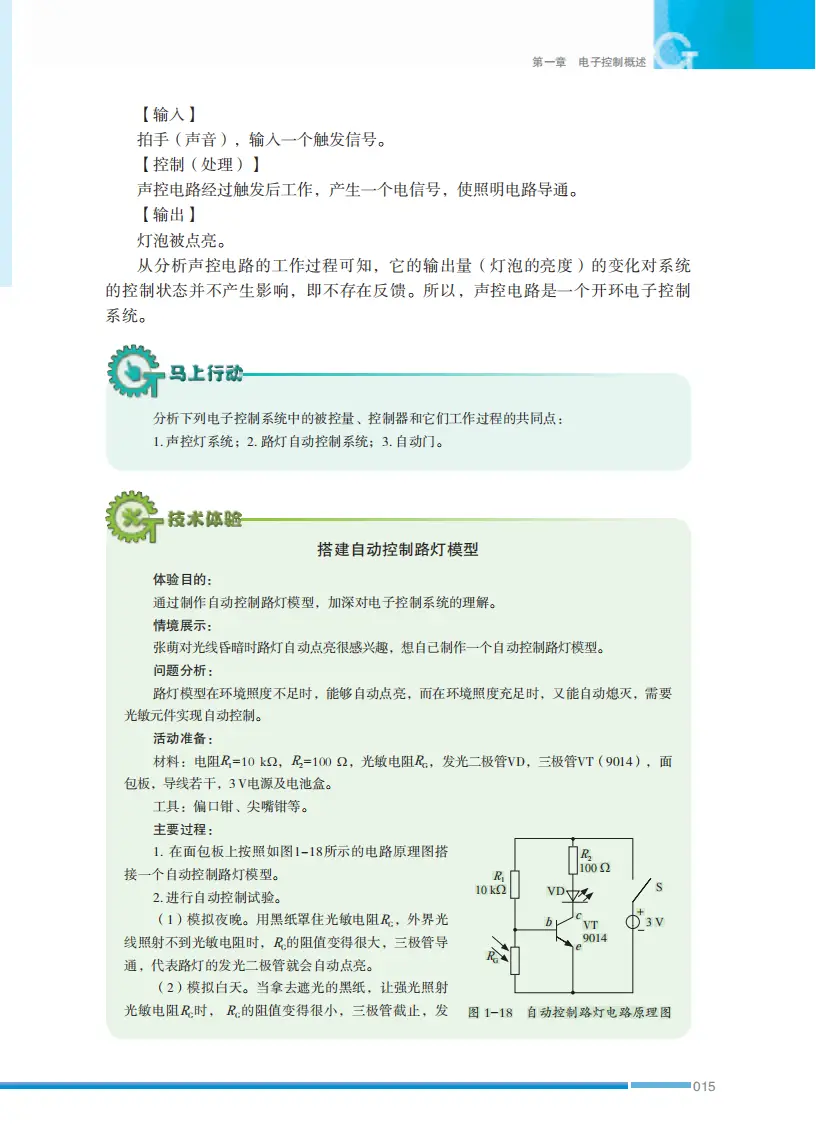 2026蘇教版高中通用技術選擇性必修1《電子控制技術》電子課本