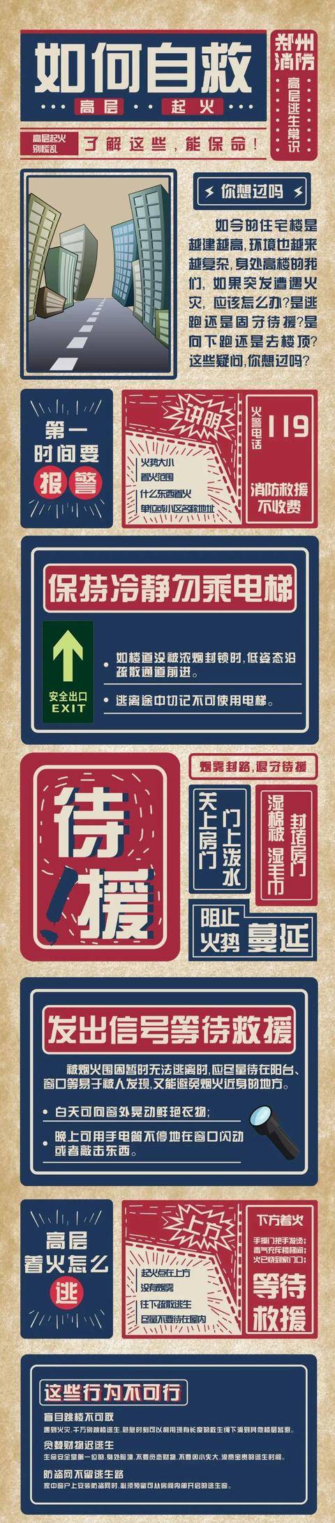 收藏瞭解！高層建築起火，如何科學逃生自救？