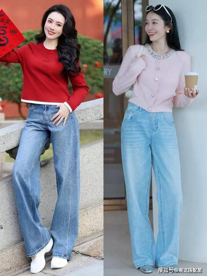 原創今春的“針織衫+闊腿褲”，太美太氣質了！尤其適合中年女性借鑑