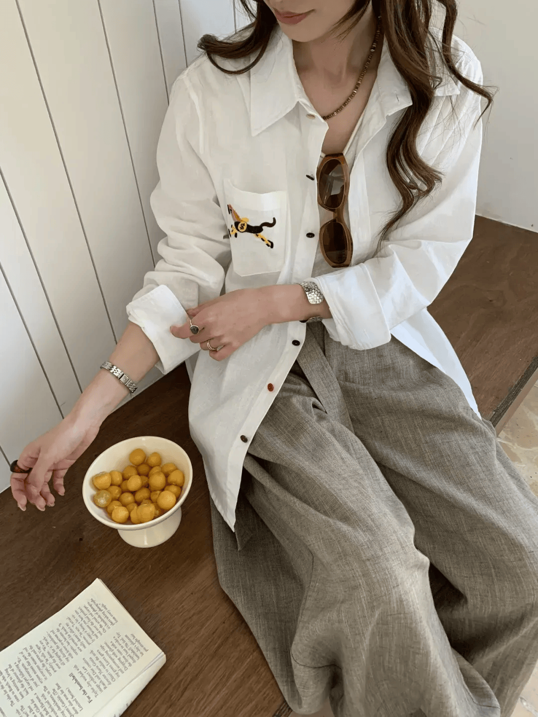 今夏爆火“老錢風”刺繡襯衫！太太顯氣質了