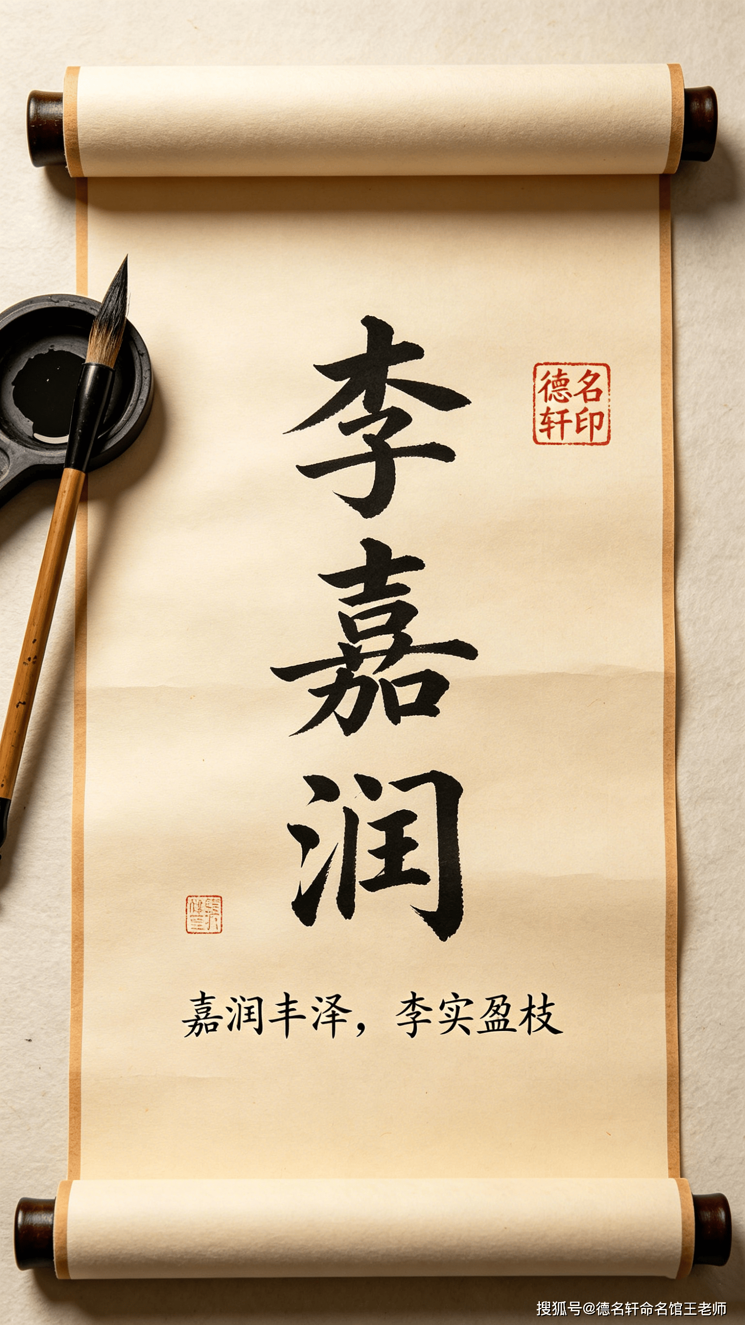 原創寶寶起名案例 李嘉潤：嘉潤豐澤，李實盈枝