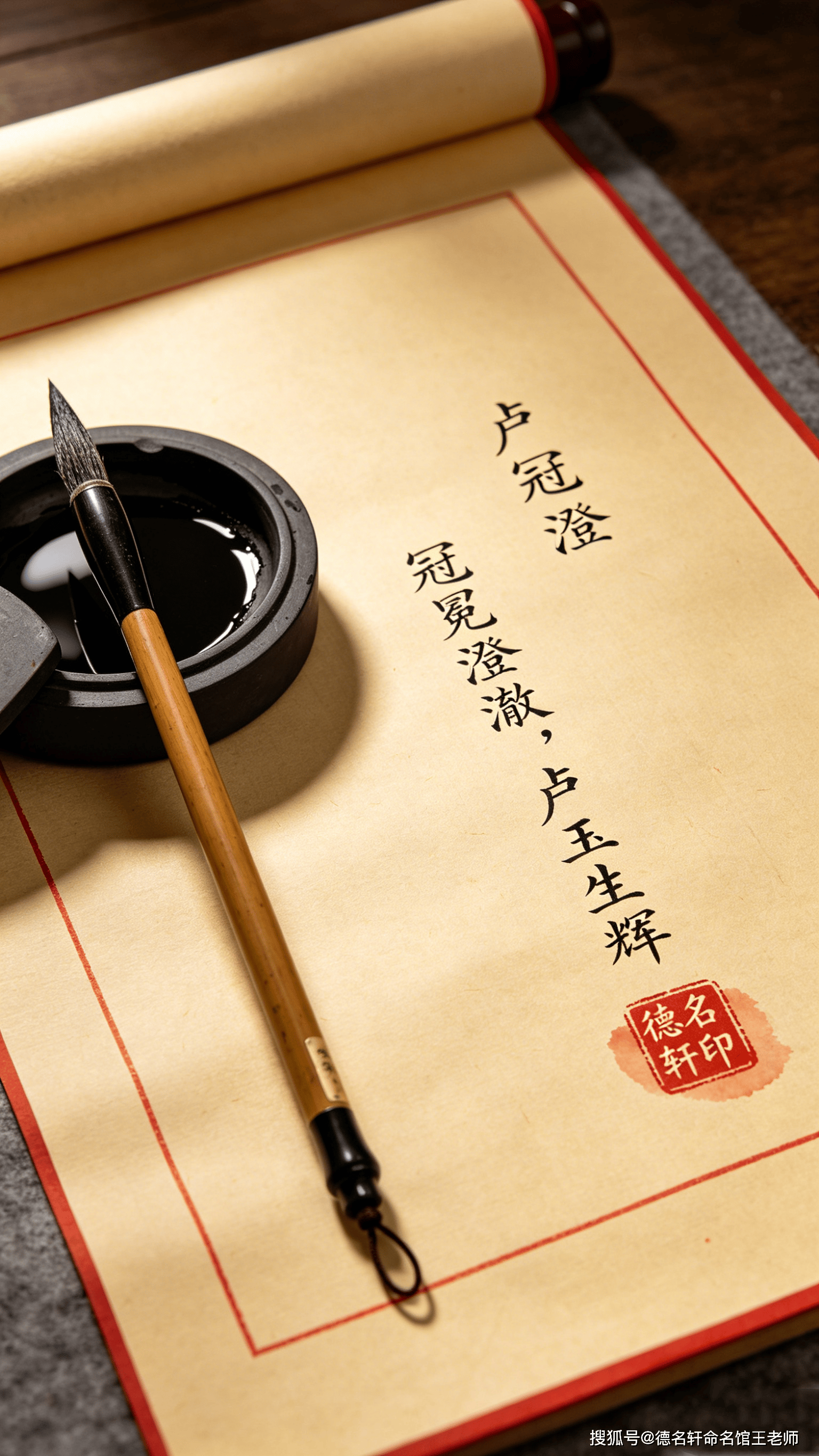 原創2026年寶寶起名案例 盧冠澄：冠冕澄澈，盧玉生輝