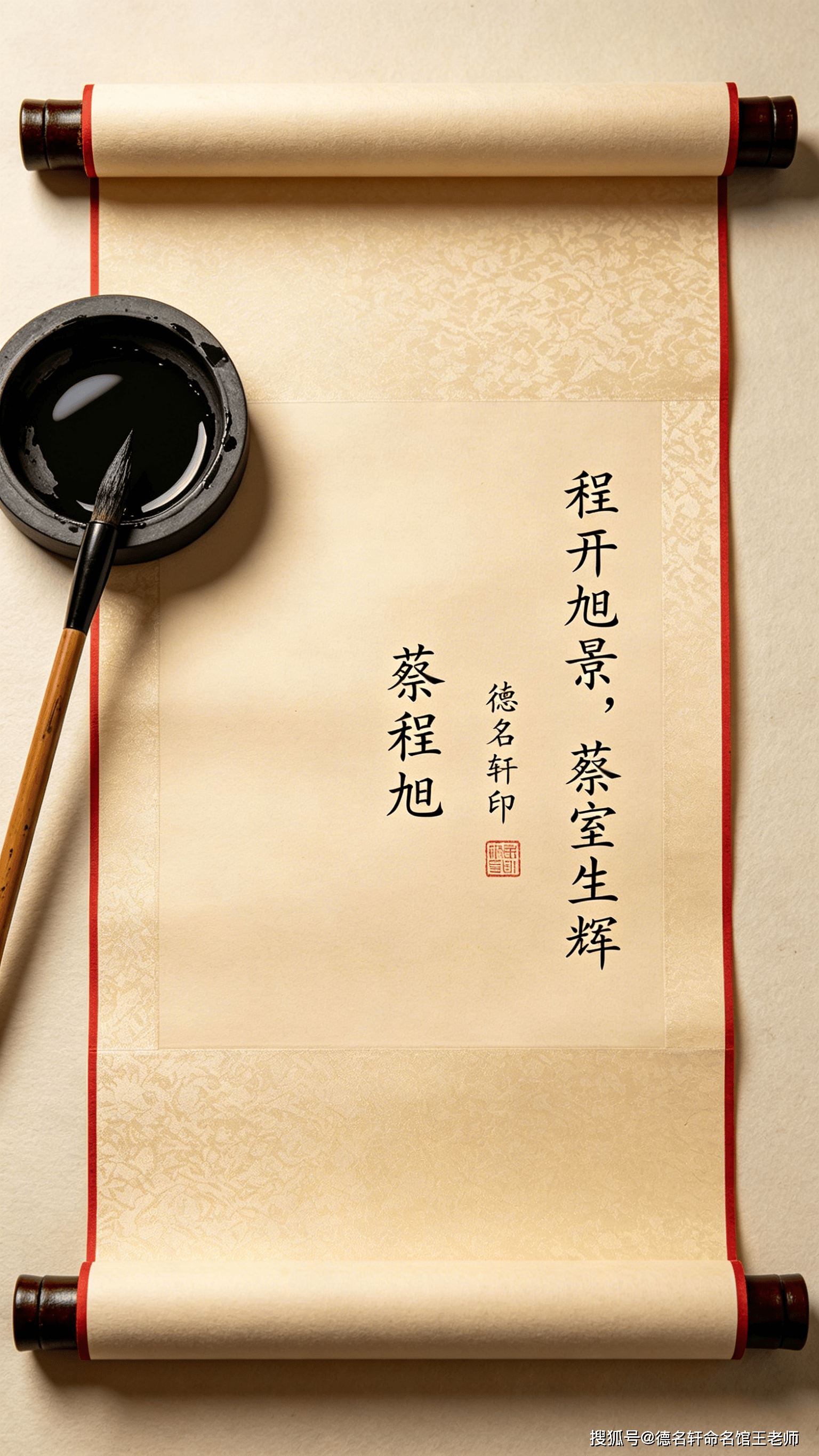 原創寶寶起名案例 蔡程旭：程開旭景，蔡室生輝